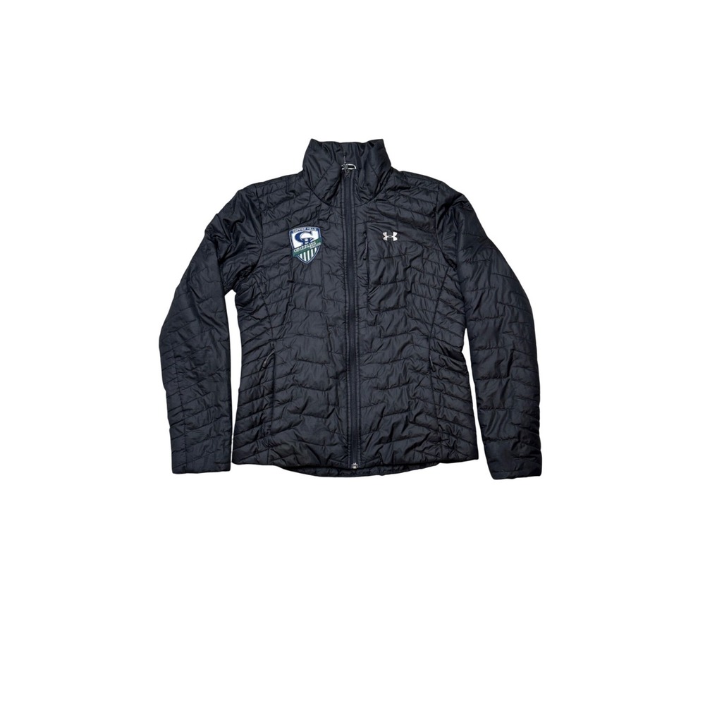 Under Armour ColdGear Grizzles Soccer‎ Puffer Jacket Black Womens Small SM